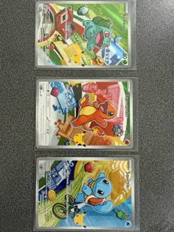 Pokemon TCG First Partner Illustration Gen 1 Kanto Starters Set Mint/Near Mint - Image 1