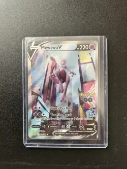 Mewtwo V (Alternate Full Art) Holo Pokemon GO 072/078 2022 NM- - Image 3