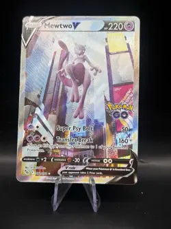 Mewtwo V (Alternate Full Art) 072/078 Pokemon GO Holo - Image 1