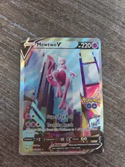 Mewtwo V (Alternate Full Art) 072/078 Pokemon GO Holo - Image 1