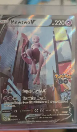 Mewtwo V (Alternate Full Art) 072/078 Pokemon GO Holo - Image 1