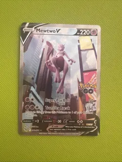 Mewtwo V (Alternate Full Art) 072/078 Pokemon GO Holo - Image 1