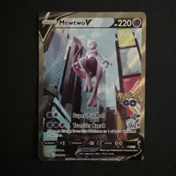 Mewtwo V (Alternate Full Art) 072/078 Pokemon GO Holo - Image 1