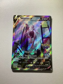 Mewtwo V (Alternate Full Art) 072/078 Pokemon GO Holo Pokemon Tcg - Image 1