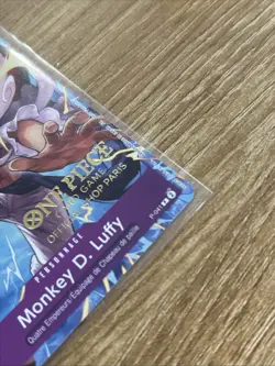 ONE PIECE Luffy P-041 Paris Promo Exclusive Stamp Gear 5 NM card Game French - Image 4