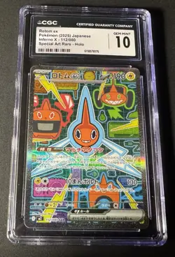 ⚡⚡ CGC 10 Rotom ex SAR 112/080 Pokemon Card Japanese Inferno X M2 - Image 1