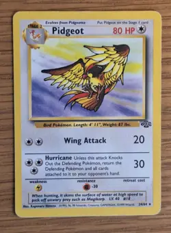 Pokemon TCG Pidgeot Jungle Card 24/64 Unlimited Rare Non-Holo good condition - Image 1