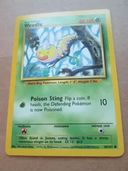 Weedle - 69/102 - Common WOTC TCG—Base Set Pokemon Card - Image 5