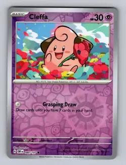 Cleffa 080/197 Common Obsidian Flames Pokemon Reverse Holo Near Mint - Image 1