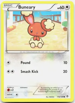 Buneary 116/149 Common Boundaries Crossed Pokemon Moderately Played - Image 1