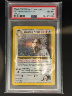 2000 POKEMON GYM CHALLENGE HOLO #8 GIOVANNI S PERSIAN Graded PSA 8 NM-MT - Image 2