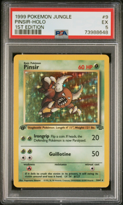 1999 POKEMON JUNGLE #9 PINSIR-HOLO 1ST EDITION PSA 5 - Vintage WOTC - Image 1