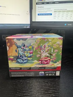 Pokemon TCG Prismatic Evolutions Full Set of 8 Sealed Mini Tins with Display - Image 4