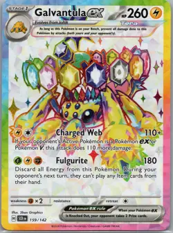 Galvantula ex 159/142 Ultra Rare Stellar Crown Pokemon Holo Near Mint - Image 1