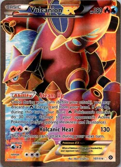 Volcanion EX 107/114 Ultra Rare Steam Siege Pokemon Near Mint - Image 2