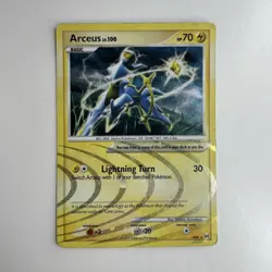 Pokemon TCG Arceus AR6 Holo Platinum Series Arceus Set 2009 Damaged - Image 1