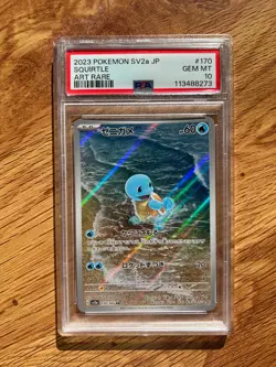 2023 Pokemon SV2a JP Squirtle #170 Art Rare PSA 10- GEM MT - Image 1
