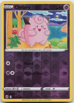 Clefairy 053/172 Common Brilliant Stars Pokemon Reverse Holo Near Mint - Image 1
