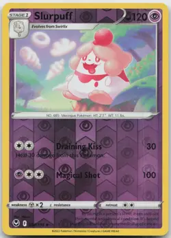 Slurpuff 084/195 Uncommon Silver Tempest Pokemon Reverse Holo Near Mint - Image 1