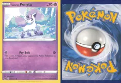 GALARIAN PONYTA 081/202 COMMON SWORD & SHIELD POKEMON NEAR MINT - Image 3