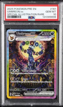 2025 POKEMON PRE EN-PRISMATIC EVOLUTIONS #161 UMBREON EX PSA 10 - Image 1