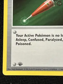 Pokemon Full Heal 82/102 (1st Edition) *Near Mint* (Shadowless) ‘Never Played’ - Image 2