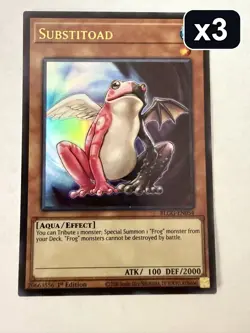 Yugioh - x3 - Substitoad - Ultra - 1st - BLGG-EN054 - NM - Image 1