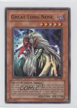 Great Long Nose 1st Ed. YuGiOh Legacy of Darkness #LOD-068 2003 READ - Image 1