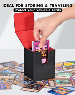 ZLCA Card Deck Box Fits Yugioh TCG, Card Storage Box with Dividers Holds 100+ Sl - Image 2