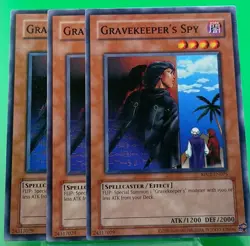 3x Gravekeeper's Spy RP02-EN075 Retro Pack 2 Unlimited Edition LP Common Yugioh - Image 1
