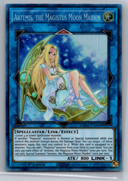 Yugioh Artemis, the Magistus Moon Maiden GEIM-EN008 1st Collectors Rare - NM 💎 - Image 1