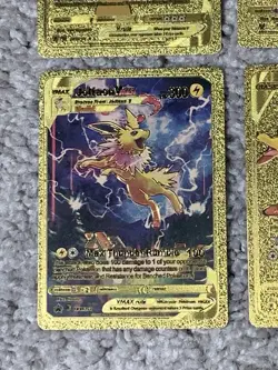 Pokemon Dragonite,Mewtwo,Jolteon&Ho-oh Rare Gold Accents Foil Fan Art Card - Image 4