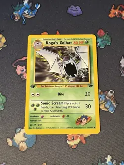 Pokemon Cards Koga’s Golbat 46/132 Gym Challenge FIRST EDITION - (NM-) - Image 1