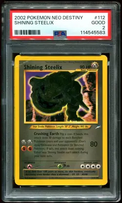PSA 2 Shining Steelix Neo Destiny 2002 Pokemon Card #112 - Image 1