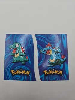 Totodile 158 and Feraligator 160 Topps Die Cut Pokemon Card - Image 1