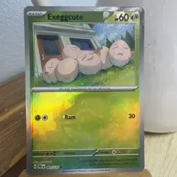 Pokemon TCG Exeggcute Card Prismatic Evolutions 001/131 Reverse Holo Masterball - Image 2