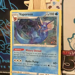 Vaporeon SWSH072 Black Star Promo Holo Rare Pokemon TCG Card Mint Condition 3 - Image 3