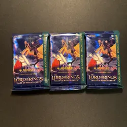 MTG Lord of the Rings Collector Booster Special Edition Holiday Sealed 3 Packs - Image 1