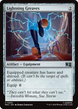 1x Lightning Greaves MTG - Commander: Marvel Super Heroes - NM-Mint - Image 1