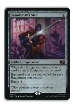 Swordsman's Steel R Commander: Foil MTG Marvel Super Heroes - Image 1