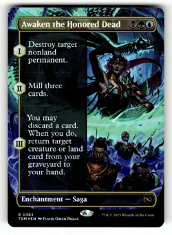 383-Awaken the Honored Dead (Borderless)-R Foil NM-Tarkir: Dragonstorm (TDM) - Image 1