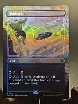 Hidden Lair (Borderless) Marvel Super Heroes MTG Foil Near Mint - Image 1