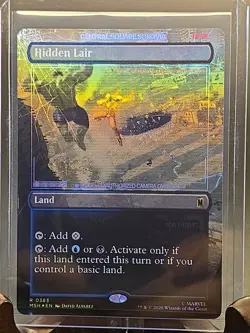 Hidden Lair (Borderless) Marvel Super Heroes MTG Foil Near Mint - Image 3