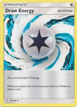 4x NM-Mint Draw Energy - 209/236 - Uncommon Pokemon Cosmic Eclipse - Image 1