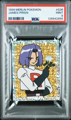 1999 MERLIN POKEMON #S36 JAMES-PRISM PSA 9 - Image 1