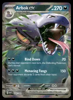 POKEMON ARBOK EX 151 024/165 HOLO DOUBLE RARE LP - Image 1