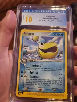 (POP 2) CGC 10 PRISTINE EX Ruby & Sapphire Pelipper 19/109 2003 Pokemon Card - Image 2