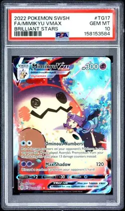 PSA 10 Mimikyu Vmax TG17/TG30 Pokemon Brilliant Stars Trainer Gallery - Image 1