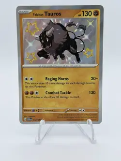 2024 Pokemon Paldean Fates Paldean Tauros 172/091 Shiny Rare Baby Shiny Holo NM - Image 1