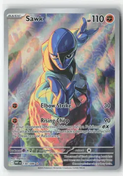 Sawk 130/086 Illustration Rare White Flare Pokemon Near Mint - Image 1